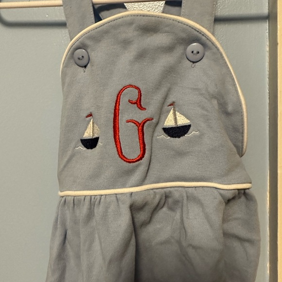 Monogram G sailboat sunsuit bubble - Picture 3 of 4